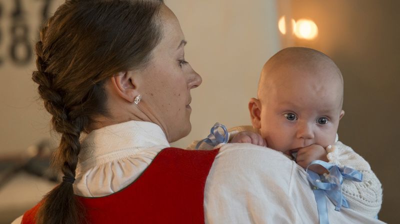 Fra dåp i Tveit kirke, Kristiansand i 2018. Foto: Trygve E. Tønnesen.