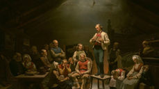 Maleriet haugianerne av Adolph Tidemand