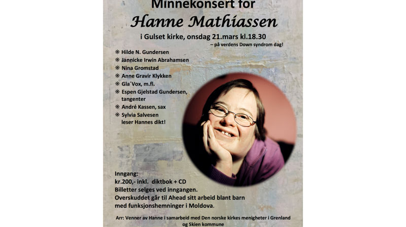 MINNEKONSERT PÅ DOWNS SYNDROM-DAGEN
