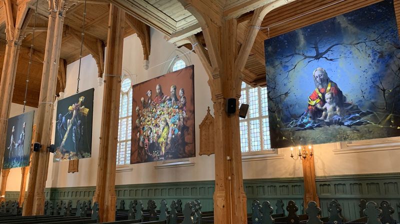 Håkon Gullvåg-utstilling gjenåpnet i Domkirken