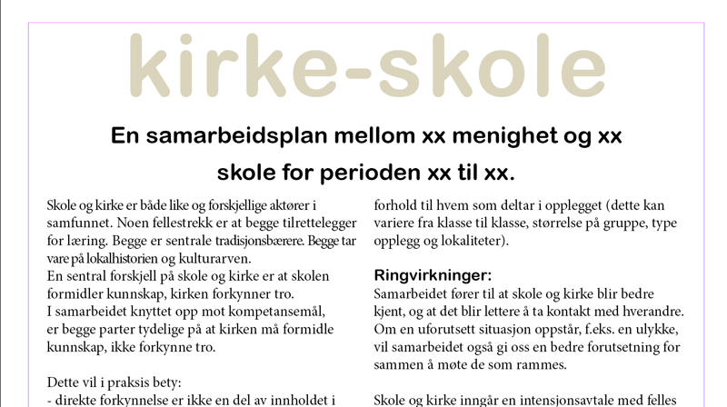 Formell og generell avtale