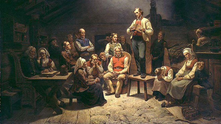 Haugianerne av Adolph Tidemand. Foto:Nasjonalmuseet