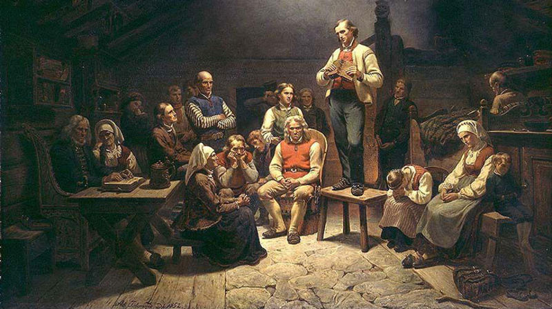 Haugianerne av Adolph Tidemand. Foto:Nasjonalmuseet