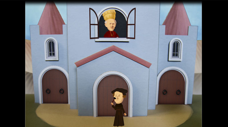 Frå vignetten som introduserer vekas tese på tårnet til Johanneskirken (Design: Studentar ved Institutt for design ved fakultetet for kunst, musikk og design, UiB)