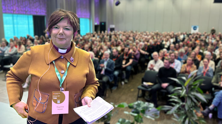 Biskopen kunne møta over 500 kyrkjeleg tilsette på stiftsdagane i Bjørgvin 2026. 