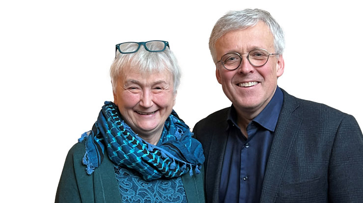 Leiar av Bjørgvin bispedømeråd, Oddny Irene Miljeteig og nestleiar Dag Sele. 