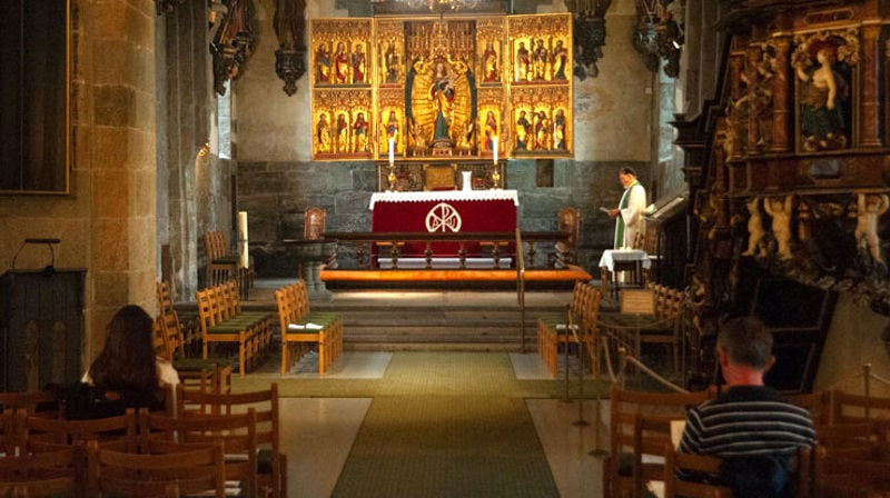 Pilegrimsprest Einar Vegge var leiar for pilegrimsbøna denne gongen.