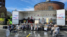 Åsane menighet samla inn pengar til aksjonen på ei drive in-gudsteneste. Foto: Tor Vilhelm Tysseland