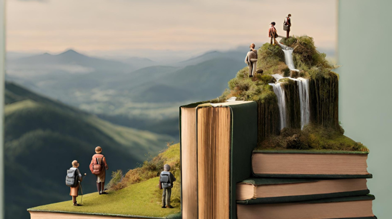 Det er skrive mykje om pilegrimsvandringar (Biletet er KI-framstilt).