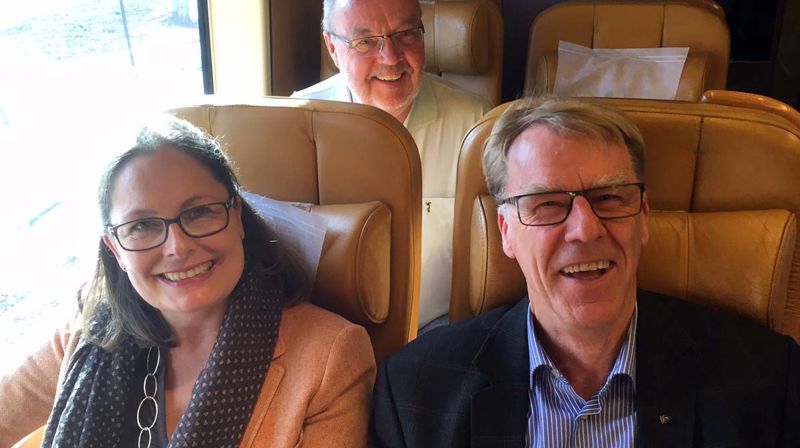 God stemning da bispedømmerådet tok tog til Trondheim for bispedømmerådsmøte og Kirkemøte