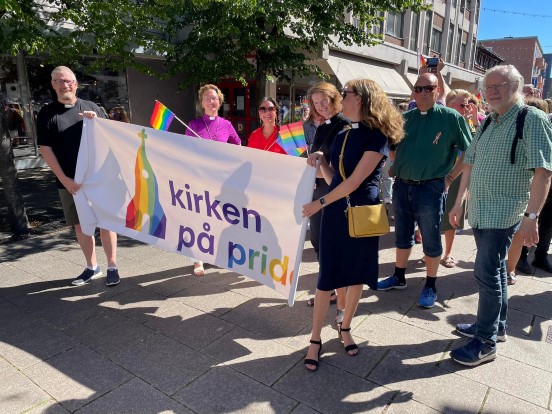 Kirken på Pride i Fredrikstad 13 Juli 2022
