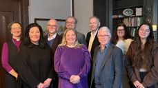 Borg bispedømmeråd 2024-2027, foran fra venstre biskop Kari Mangrud Alvsvåg, Marianne Antonsen, Karin-Elin Berg, Jostein Ådna, Cornelia Bernadotte Nordenstam, bak fra venstre Erling Birkedal, Hallvard Sand, Hallvard Mosdøl og Kristine Lund Almås.