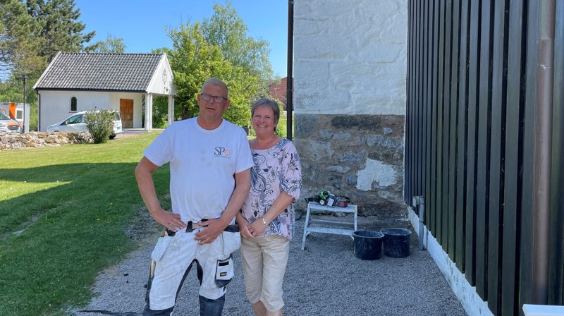 Våler kirke under rehabilitering