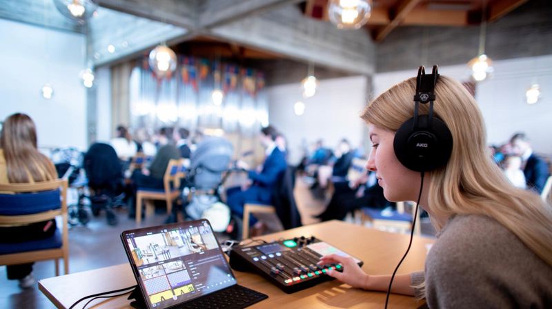 Frivillige har ofte ansvar for det tekniske. Foto: Bo Mathisen