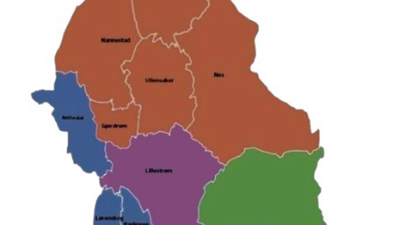 Ny prosti-inndeling med 3 prostier på Romerike