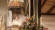 Biskopen på prekestolen i Domkirken på Allehelgenssøndag.