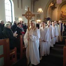 Fra visitasgudstjeneste i Rolvsøy kirke