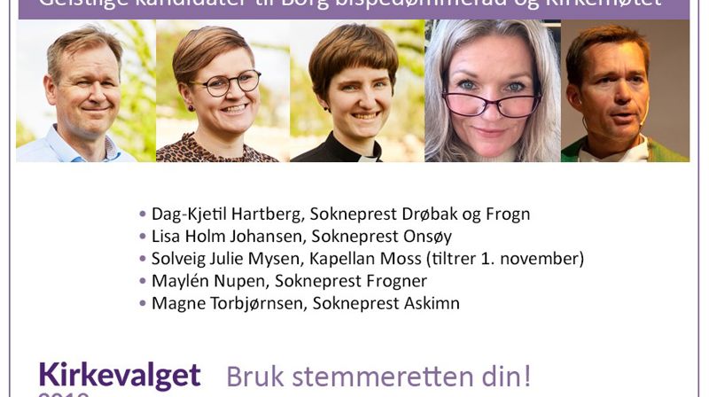 Prestekandidater til nytt bispedømmeråd