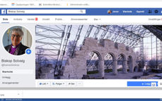 Slik ser den facebooksida til biskop Solveig ut. Foto: Skjermdump fra Facebook