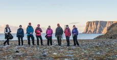 Fra starten av vandringen på Nordkapp. Foto: Erik Lingjærde