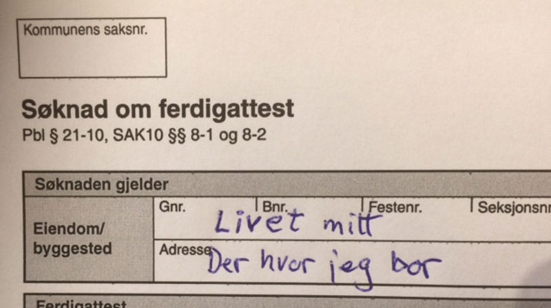 Hverdagstanker før søndagen: Ferdigattest foreligger allerede