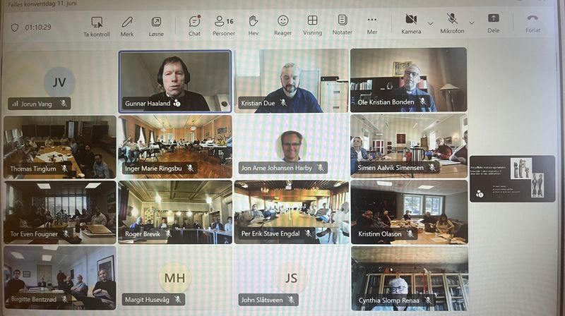 Felles konvent på nett i Hamar bispedømme. Foto: Hamar bispedømmeråd.