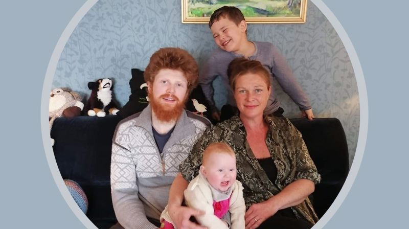 Irene og Sigurd Hanserud med barna Milo(8) og Aurora (snart 2) Foto: Ida Bente Hordnes