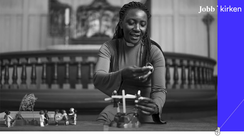 Kateket Caroline Sefu i Ørsta er ei av frontfigurane i kyrkja si rekrutteringskampanje "Jobb i kyrkja".