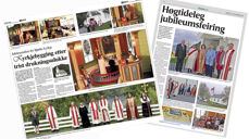I haust har det vore kyrkjejubileum for Bjørke kyrkje (100 år) t.v., og Vågstranda kyrkje (150 år) t.h. Fleire andre kyrkjer i Møre har større og mindre jubileum i år. Sjå oversikt i artikkelen!