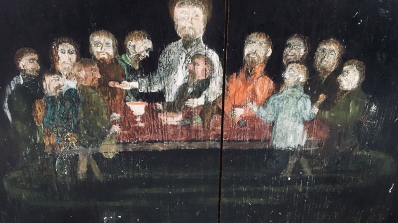 Frå altertavla i Hen kirke i Rauma.