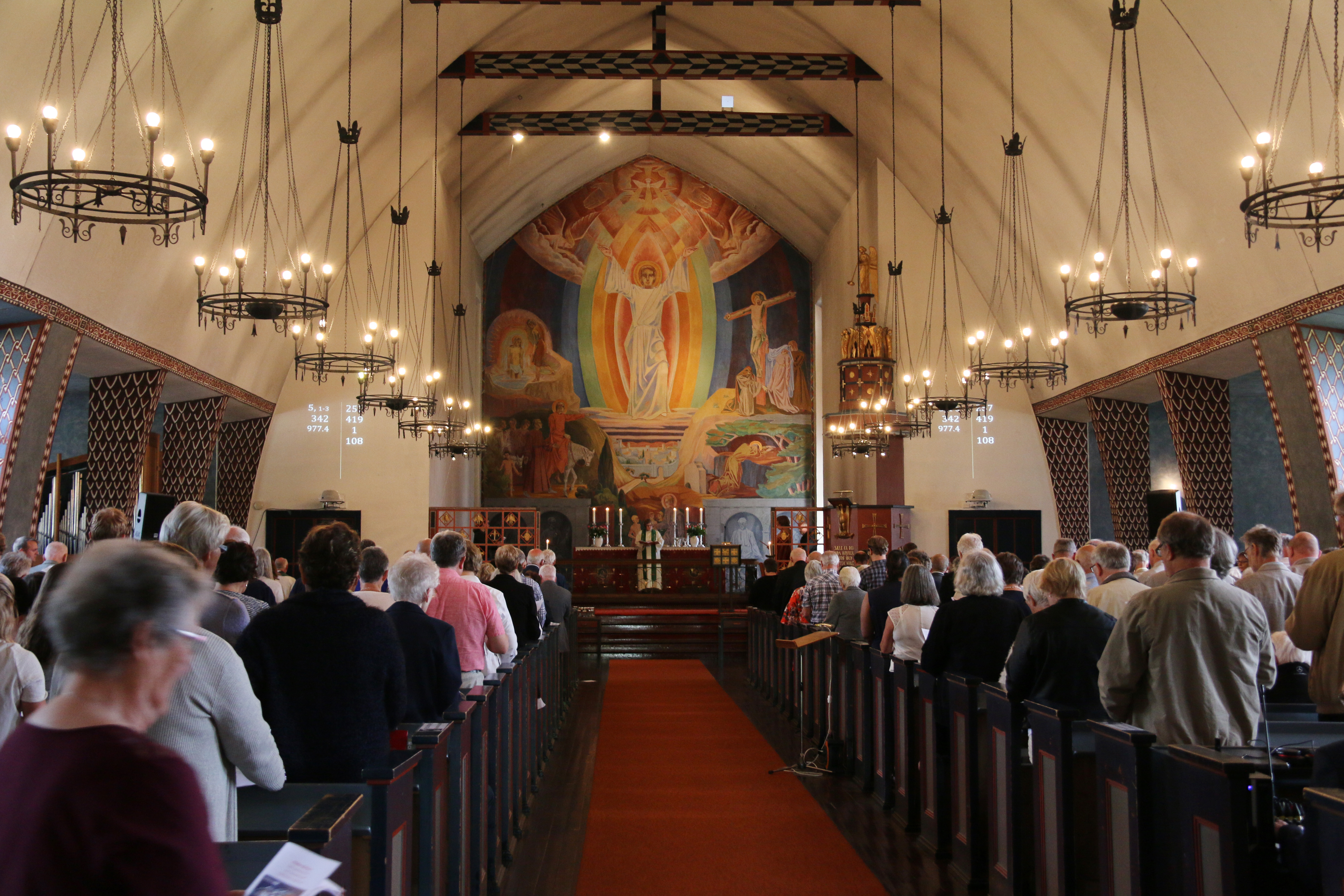 Fullsett kyrkje i Volda under reformasjonsgudstenesta.
