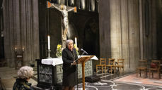 Biskop Herborg Finnset under nyttårstalen 23.jan. 2019