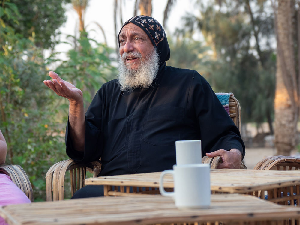 Biskop Thomas i den koptiske kirken i Egypt (Foto: Olav D. Svanholm)