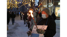 Fra fakkelborgen i Trondheim 04.12.2021 (foto: Olav D. Svanholm)