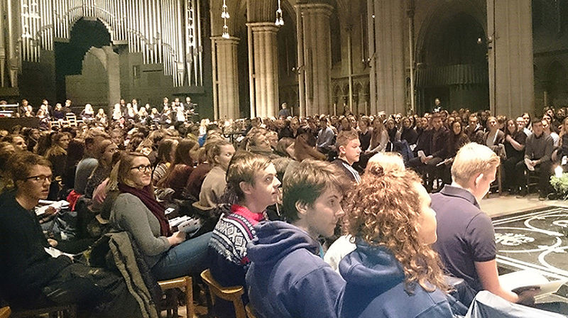 Fra en tidligere studentgudstjeneste i Nidarosdomen.