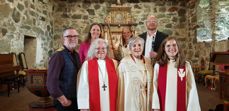 Biskop Herborg forrettet jubileumsgudstjeneste i Logtun kirke. Foto: Nidaros bispedømme