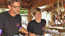 Hans Morten Løvrød og Gunn Nancy Hallsetrønning er noen av dem som har fått gylne sommerøyeblikk ved å ta imot pilegrimer til Trondheim. (Foto: Gunnar Prytz Leland)