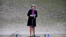 Preses Helga Haugland Byfuglien sto for den høytidelige åpningen av årets utgave av Spelet om Heilag Olav. (Alle foto: Magne Vik Bjørkøy)