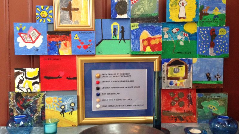 Perlealter i Rissa kirke (Foto: Ingunn Aarseth Høivik)