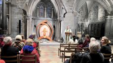 Biskop emeritus Tor Singsaas preiker under festgudstjenesten i Nidarosdomen 6.februar 2024.