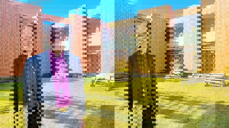 Biskopen på Viken senter under visitasen i 2021. Foto: Jon Marius Kobro Hammer