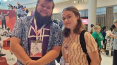 Harald Skoglund Dahler og Sara Keränen på LVF generalforsamlingen i Krakow. Foto: privat.