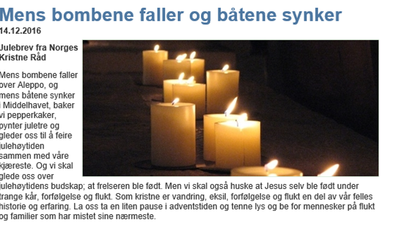 Skjermdump: www.norgeskristnerad.no