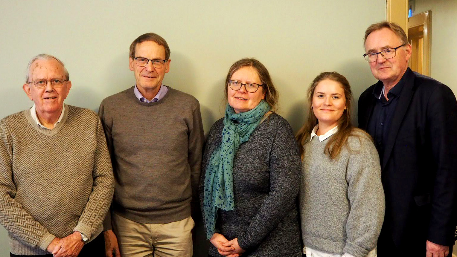 Valgrådet i Oslo bispedømme. Ole Herman Fisknes, Knut Lundby, Anne Mette Tangen, Anja Kile Holtermann og John Egil Rø.
