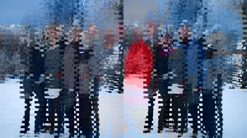 Biskopen og alle prostene i Sør-Hålogaland. Fra venstre: Karianne Egeberg Gullfjell, Elin Vangen, Marta Botne, Kristine Sandmæl, Gunnar Bråthen, Sigridur Gudmarsdottir, Jan Otto Fredwall, Ann-Helen Fjeldstad Jusnes, Olav-Rune Ertzeid. Foto: Rita Jakobsen