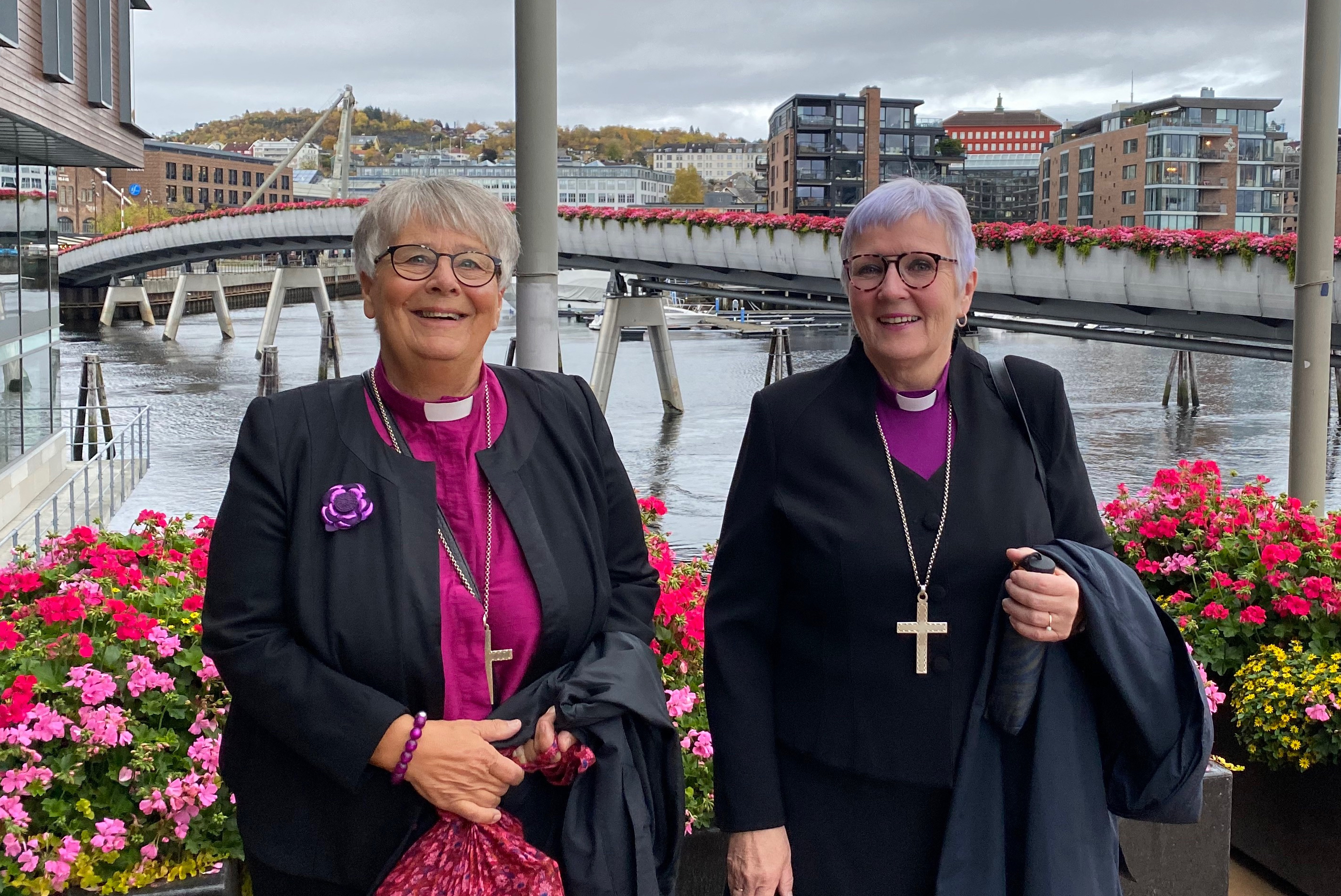 Solveig Fiske, biskop i Hamar og Ann-Helen Fjeldstad Jusnes, biskop i Sør-Hålogaland.