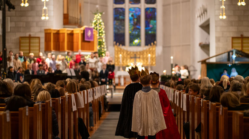 Julespill under skolegudstjeneste i Bodø domkirke. Foto: Sør-Hålogaland bispedømme