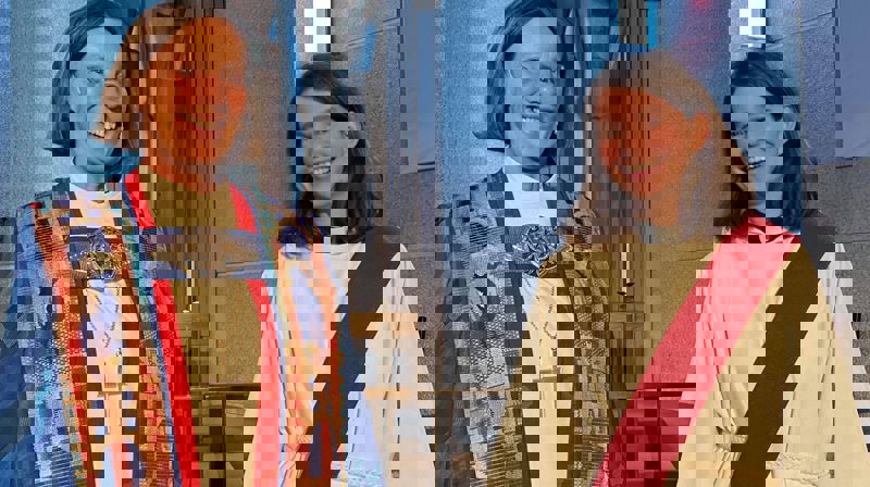 Biskop Anne Lise Ådnøy og kateket Margrete Stang Haualand.