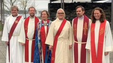 Asbjørn Finnbakk, Geoffrey A. Holtmann, Anne Lise Ådnøy, Liv Helene Austbø, Tomas Mjelde Røsbakk og Mona Dysjeland Gjesing. Foto: Grødem menighet