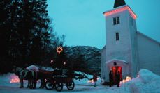 Nedstrand kirke, som feirer 150 år i 2018. Foto: Janne Eide